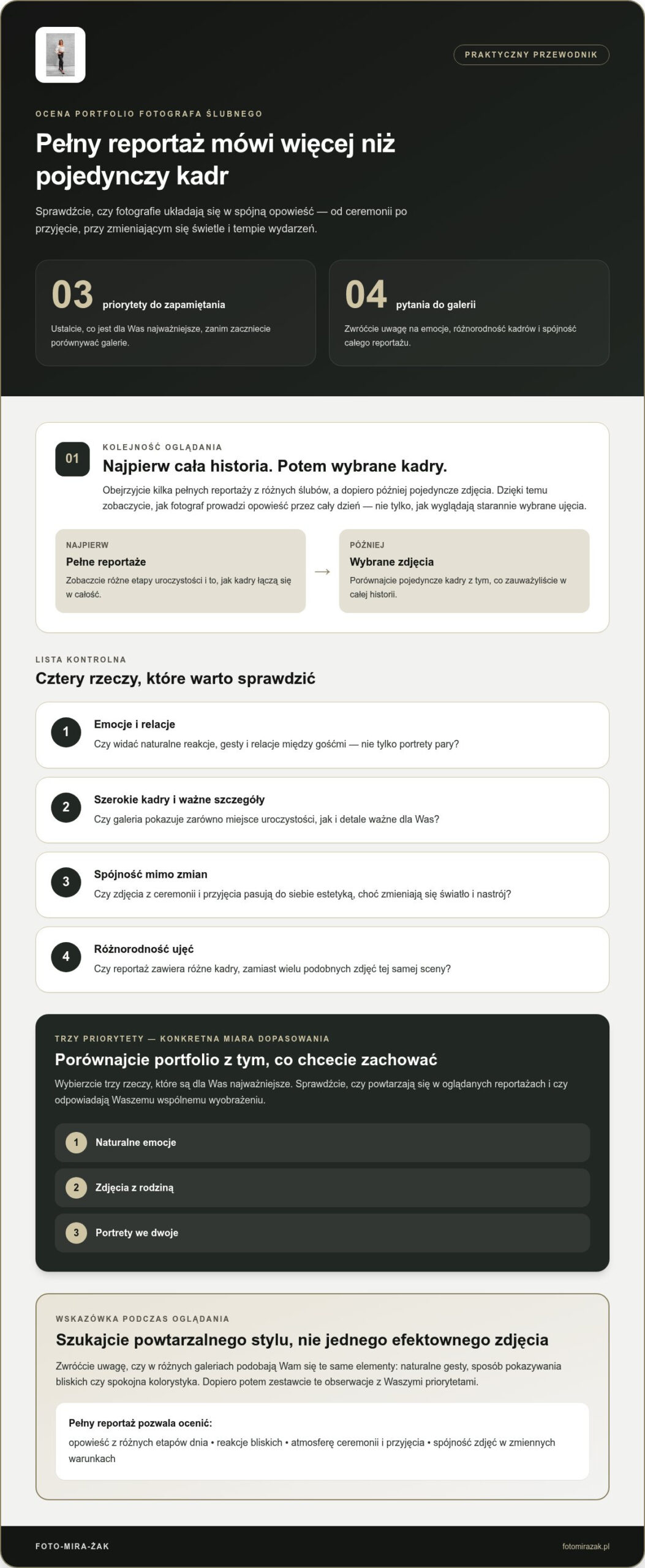 Jak wybrać fotografa ślubnego? Praktyczna checklista dla pary